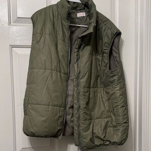 Olive Green Puffer Vest